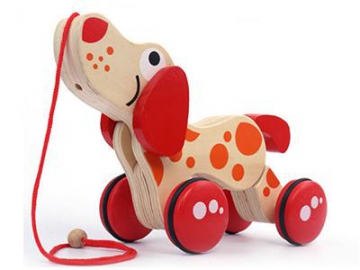 Chien à tirer en bois