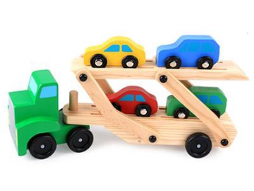 Camion porte-voitures en bois