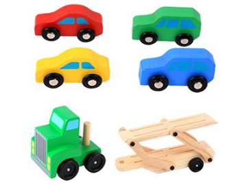 Camion porte-voitures en bois