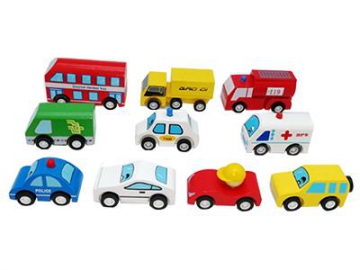 Voiture/Bus scolaire/Taxi/Véhicule de police en bois