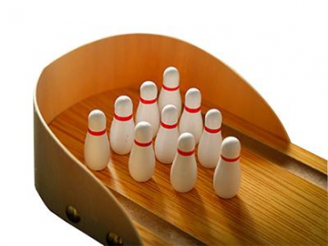 Mini bowling en bois