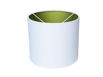 Abat-jour de lin blanc, cylindrique, intérieur PVC vert Modèle Numéro: DJL0500