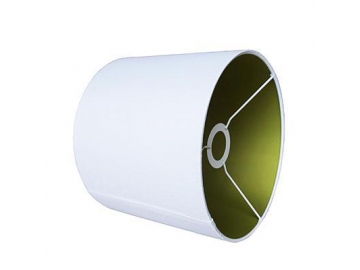 Abat-jour de lin blanc, cylindrique, intérieur PVC vert Modèle Numéro: DJL0500