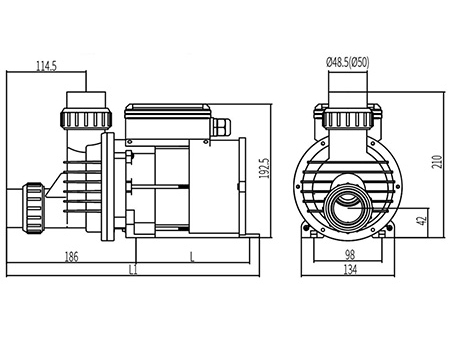 Pompe de baignoire de massage SPA, DXD-8M