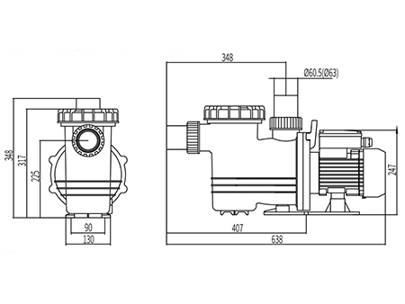 Pompe de piscine, DXD-315FM
