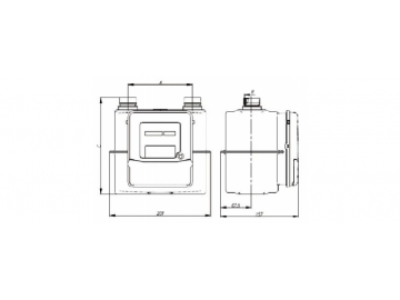 Compteur gaz communicant, modèle compact