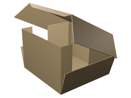 Boîte pliable ondulée