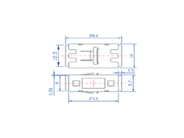 Adaptateur fibre optique MU