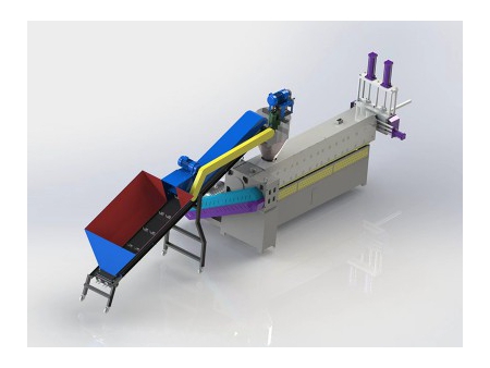 Alimentateur pour le recyclage du plastique
