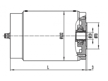 Moteur d'entraînement 1500W, moteur à balais PMDC ZD132A1