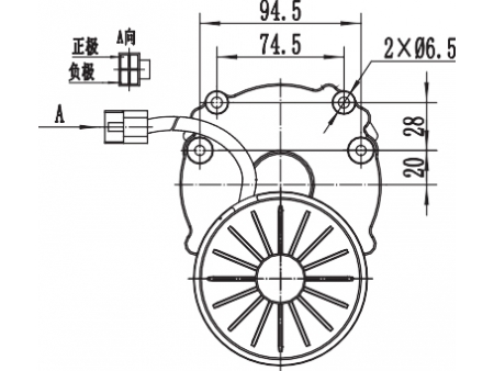 Moteur d'entraînement 250W (2000 RPM), moteur à balais PMDC ZD101AZ3