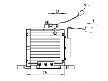 Moteur de traction 5000-8000W, Moteur sans balais PMDC TZ210BX-P