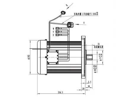Moteur de Traction 7000W, Moteur Sans Balais PMDC TR155B