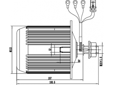 Moteur d'entraînement 500W, Moteur sans balais PMDC GF090AK