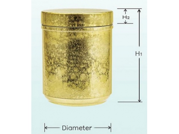 Boîte ronde (Fleur de glace) RTCO 001F