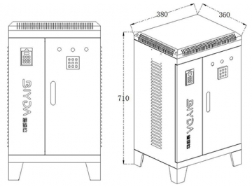 Source de Puissance de Chauffage par Induction de 20 à 30kW (générateur ou convertisseur au sol)