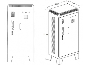 Source de Puissance de Chauffage par Induction de 100-160kW (générateur ou convertisseur au sol)