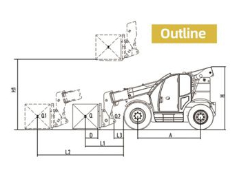 Chariot télescopique / Chariot élévateur télescopique / Chargeur à bras télescopique, FK-F12T