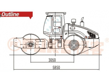 Rouleau compresseur monocylindre / Rouleau vibrant monocylindre / Compacteur monocylindre, FK-210D