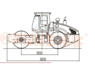 Rouleau compresseur monocylindre / Rouleau vibrant monocylindre / Compacteur monocylindre, FK-212D