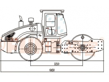 Rouleau compresseur monocylindre / Rouleau vibrant monocylindre / Compacteur monocylindre, FK-226D