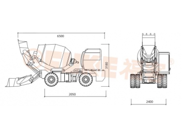 Bétonnière auto-chargeuse / Auto bétonnière / Bétonnière mobile, FK33-25