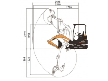 Mini-pelle / Mini-pelleteuse / Mini-excavatrice, FK18-9