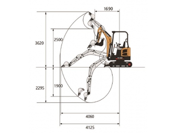 Mini-pelle / Mini-pelleteuse / Mini-excavatrice, FK18SRPRO