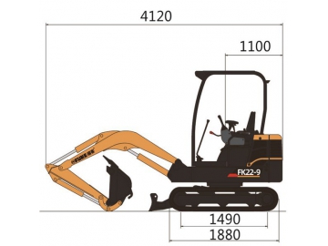 Mini-pelle / Mini-pelleteuse / Mini-excavatrice, FK22-9