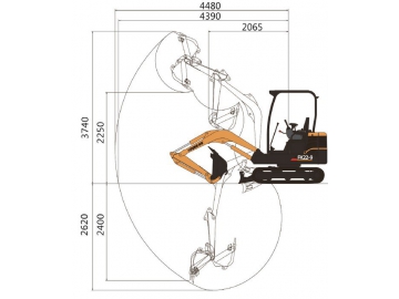 Mini-pelle / Mini-pelleteuse / Mini-excavatrice, FK22-9