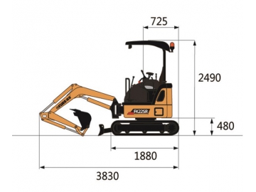 Mini-pelle / Mini-pelleteuse / Mini-excavatrice, FK22SR