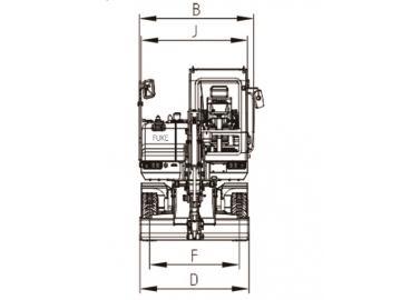 Pelle sur pneus / Pelle hydraulique sur pneus / Pelleteuse sur pneus, FK35-9L