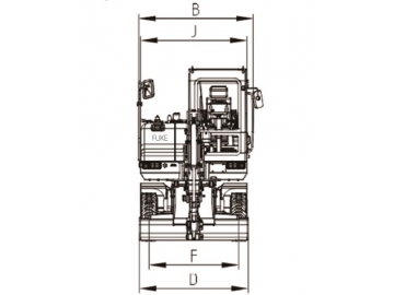 Pelle sur pneus / Pelle hydraulique sur pneus / Pelleteuse sur pneus, FK70-9L