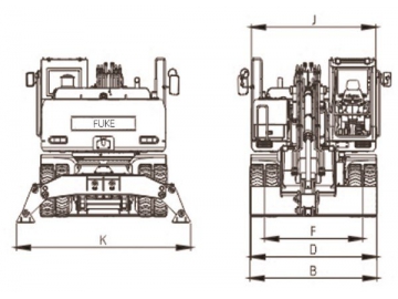 Pelle sur pneus / Pelle hydraulique sur pneus / Pelleteuse sur pneus, FK220-9L