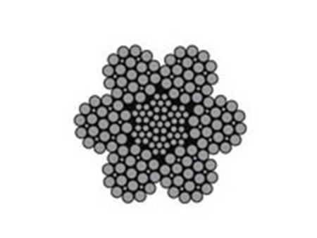Câble acier clair de classification 6×19, IWRC (âme en acier)