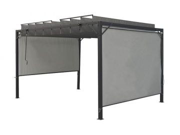 Pergola métal avec toit à persiennes / Tonnelle avec toit à persienne 				   Tonnelle avec toit à persienne