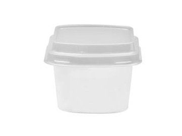 Contenant avec couvercle IML 80ml, Barquette IML, Pot alimentaire plastique carré, CX106