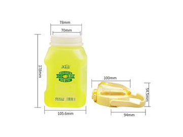 Bouteille en plastique avec couvercle IML 1500ml, Bouteille d'eau avec couvercle, CX134A