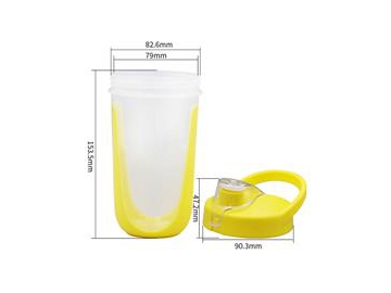 Gobelet avec couvercle IML 500ml, Mug bicolore avec couvercle plastique, CX110