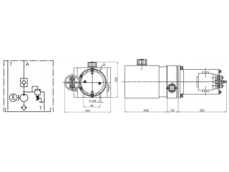 Groupe hydraulique intégré