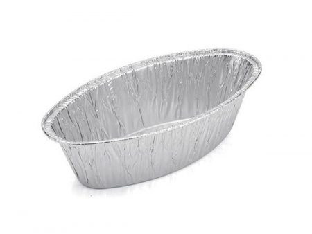 Contenant ovale en aluminium à paroi ondulée
