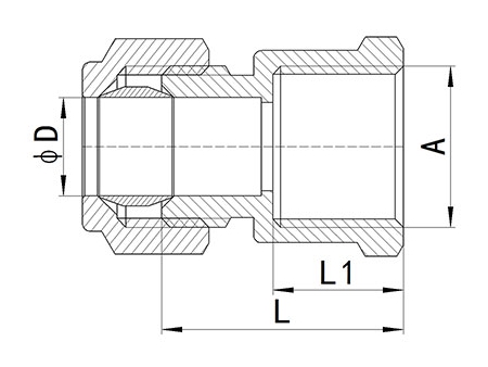 Raccord de compression en laiton HS320