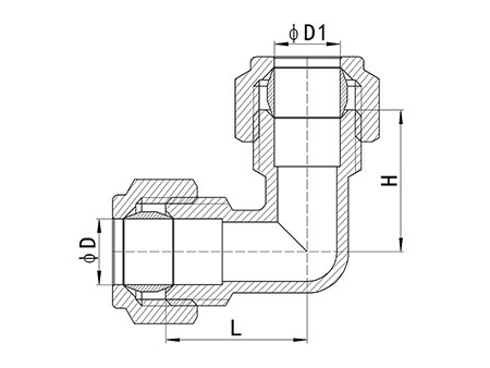 Raccord de compression en laiton HS320