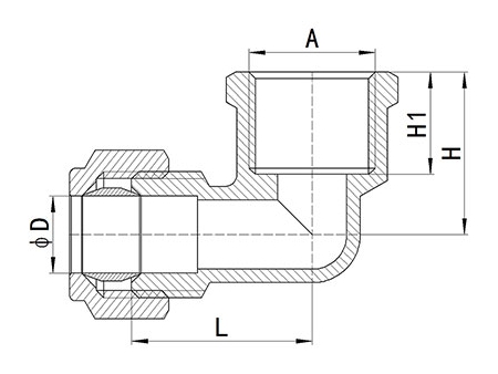 Raccord de compression en laiton HS320