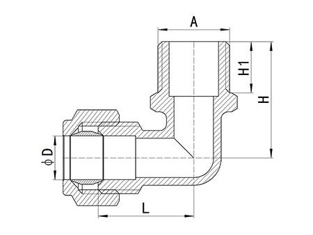 Raccord de compression en laiton HS320