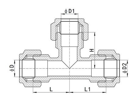 Raccord de compression en laiton HS320