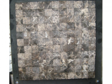 Mosaïque marbre Emperador foncé