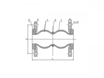 Joint d'expansion à anneau double (Extrémité à bride)