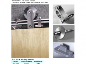 Système de porte coulissante plat