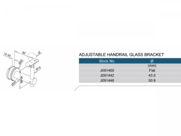 Support verre orientable main courante